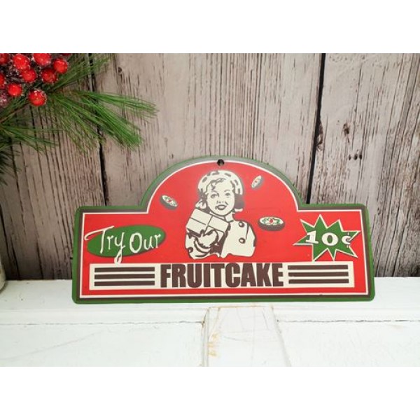 Affiche Try our fruitcake style vintage Noël 